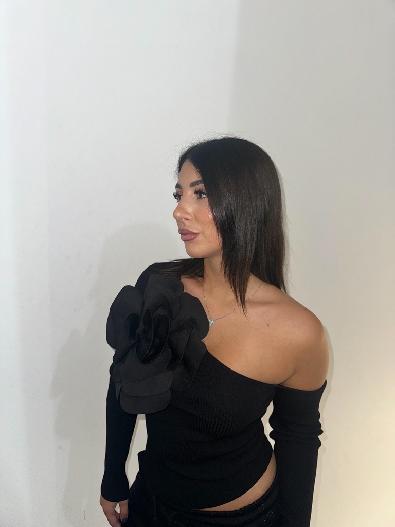 Maglia Flower Nera