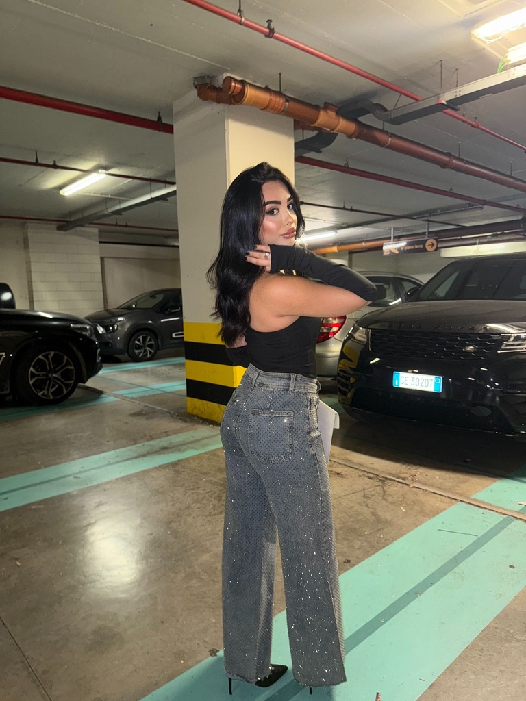 Jeans Glitter Blu