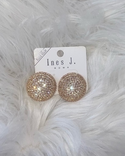 Orecchini Bottone Glitter