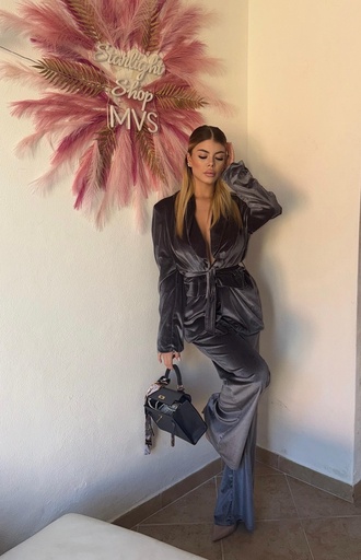 Tailleur Velluto Grigio